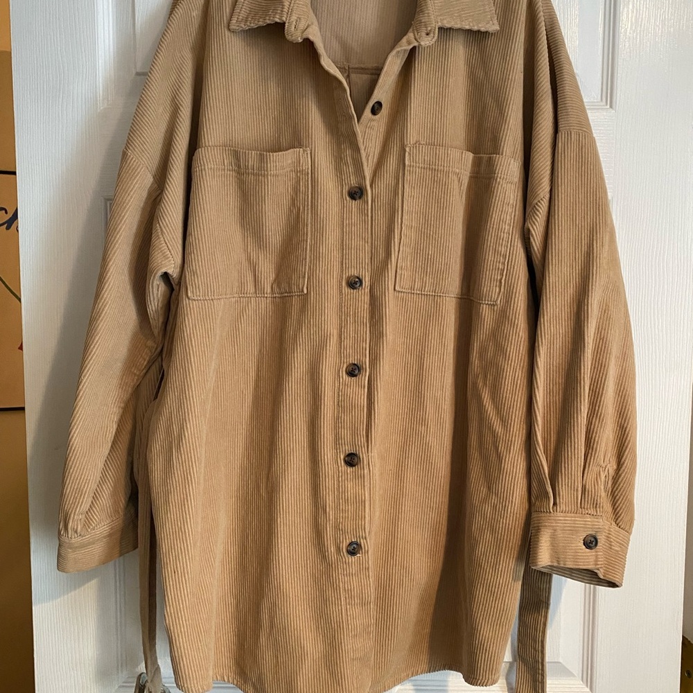 Forever 21 Tan Button Down Shirt